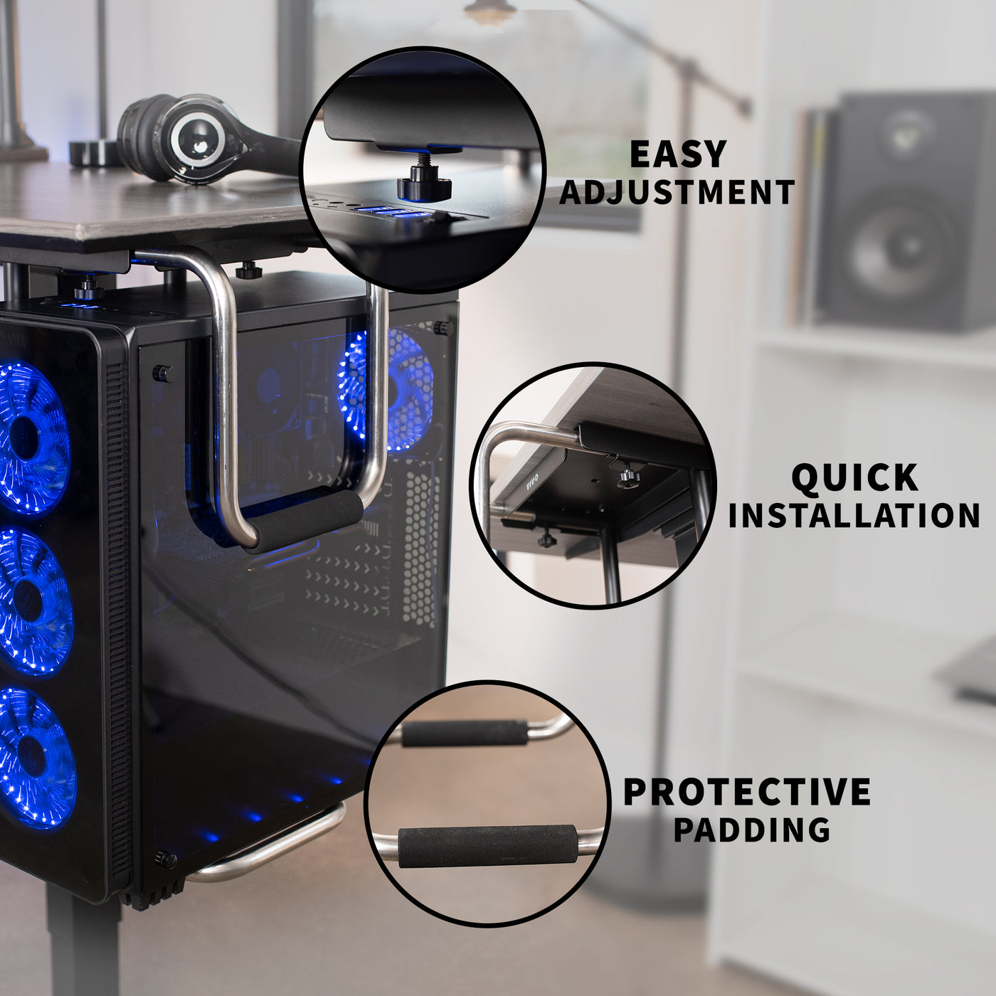 Heavy Duty Under Desk PC Mount – VIVO - desk solutions, screen mounting ...