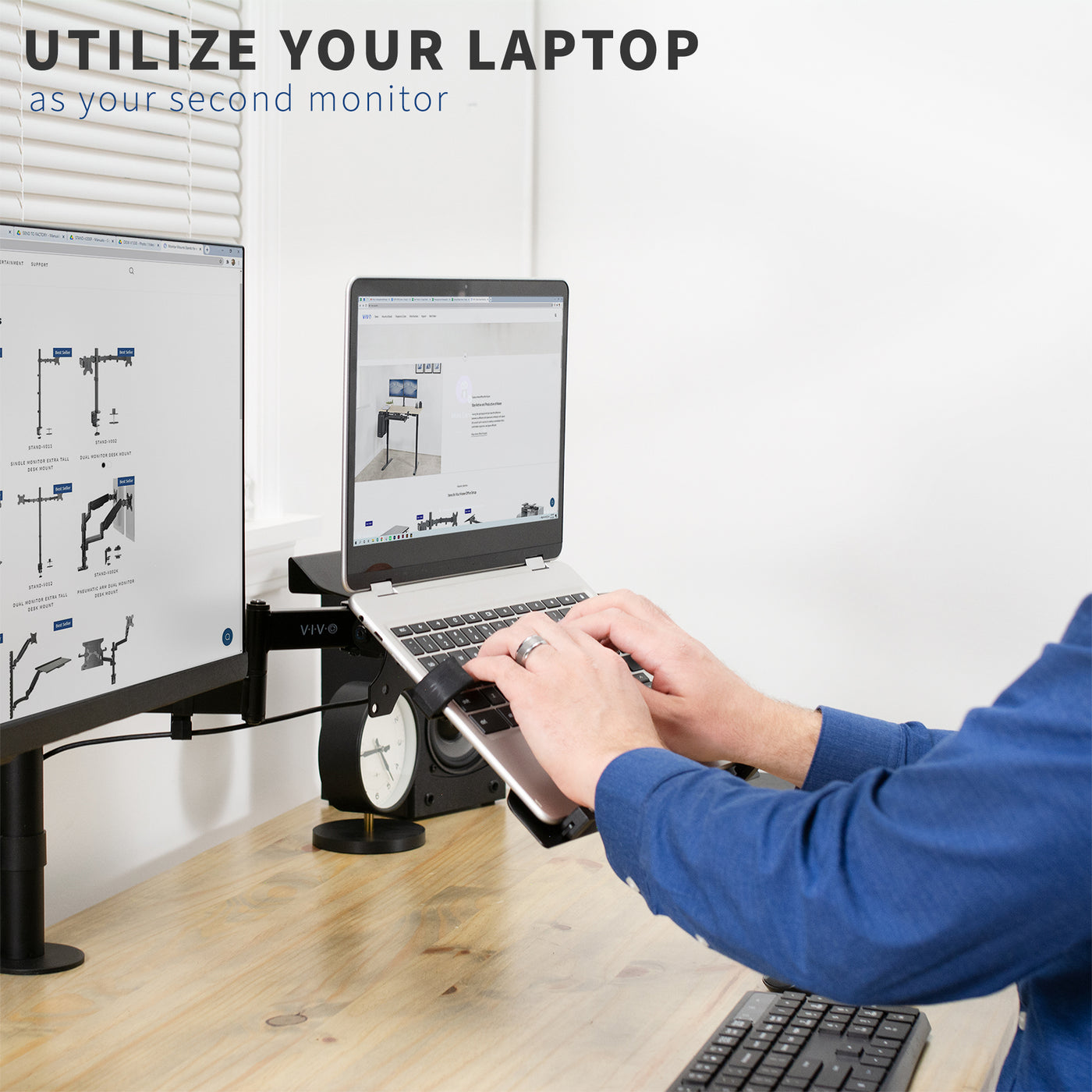 Universal Pole Mount Laptop Tablet Arm Holder