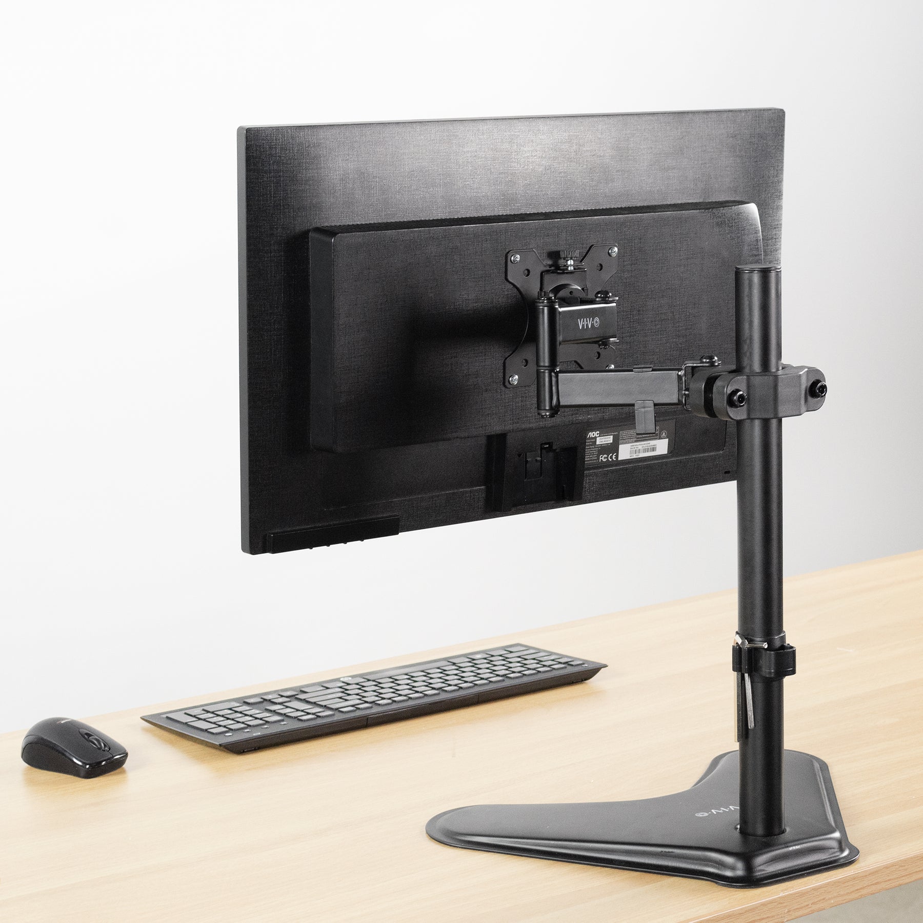 Pole Mount Monitor Arm for VESA 75x75mm and 100x100mm – VIVO - desk ...