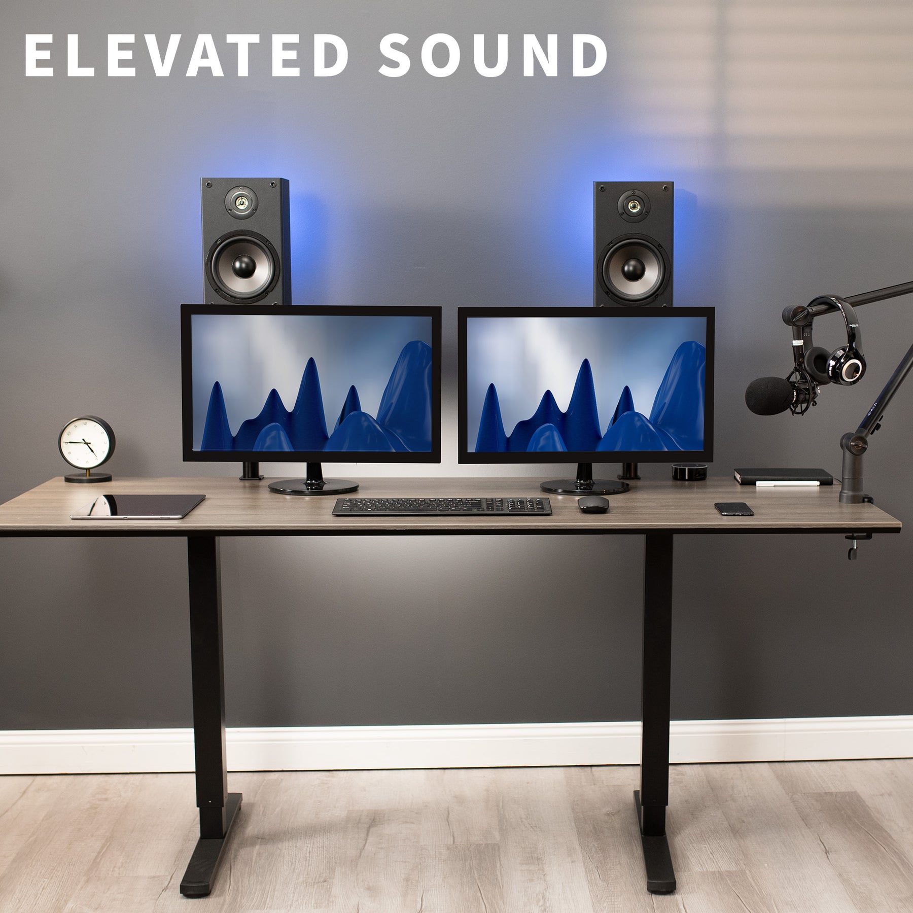 Clamp-on Speaker Stand - 2 Pack – VIVO - desk solutions, screen ...