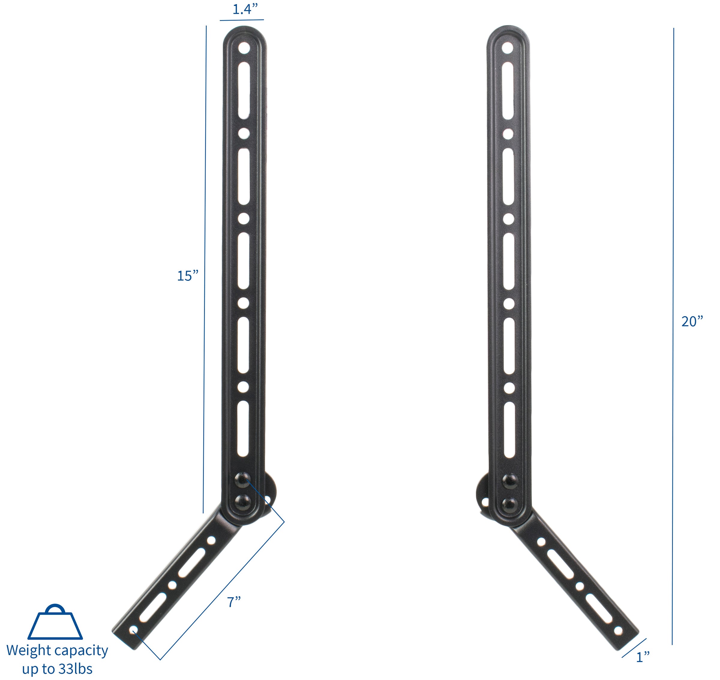 Sturdy universal TV soundbar mount.