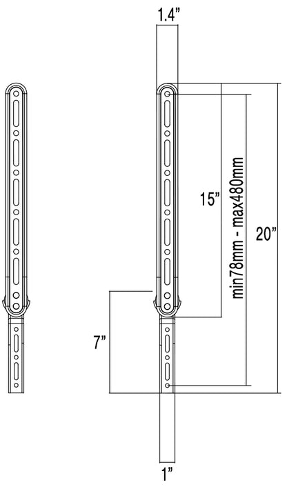 Sturdy universal TV soundbar mount.