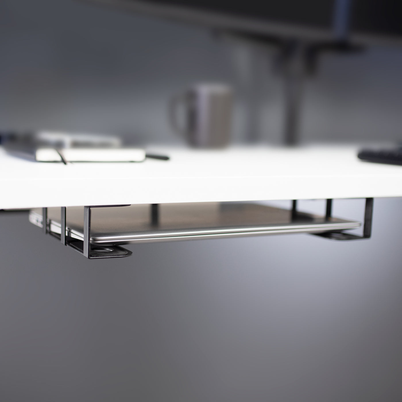 Notebook Rack Mount Under Desk Universal Laptop Storage Mount – VIVO - desk solutions ...