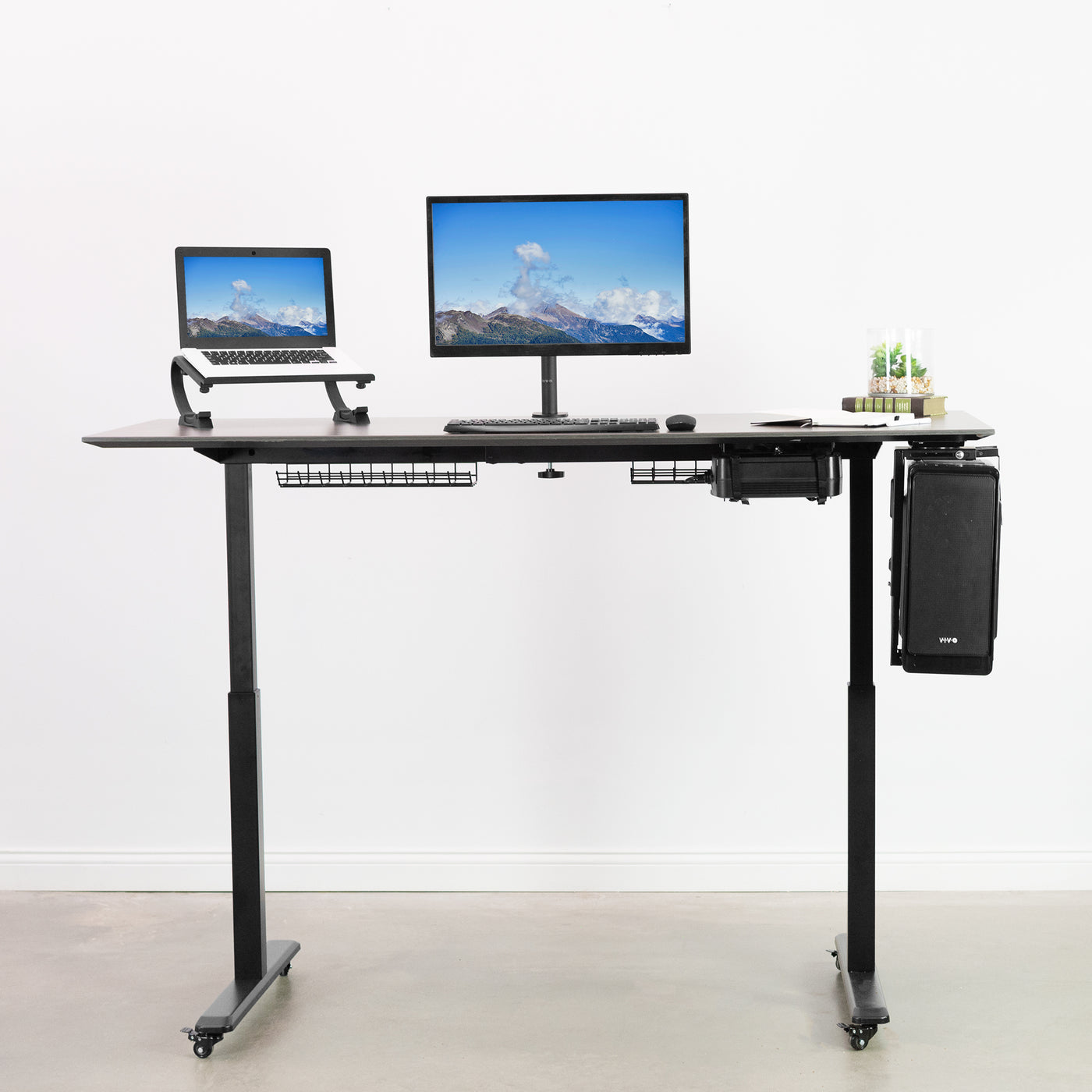 Under Desk Adjustable Strap PC Mount – VIVO - desk solutions, screen  mounting, and more