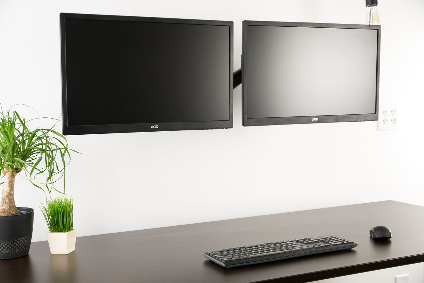 Pneumatic Arm Dual Monitor Wall Mount – VIVO - desk solutions, screen ...