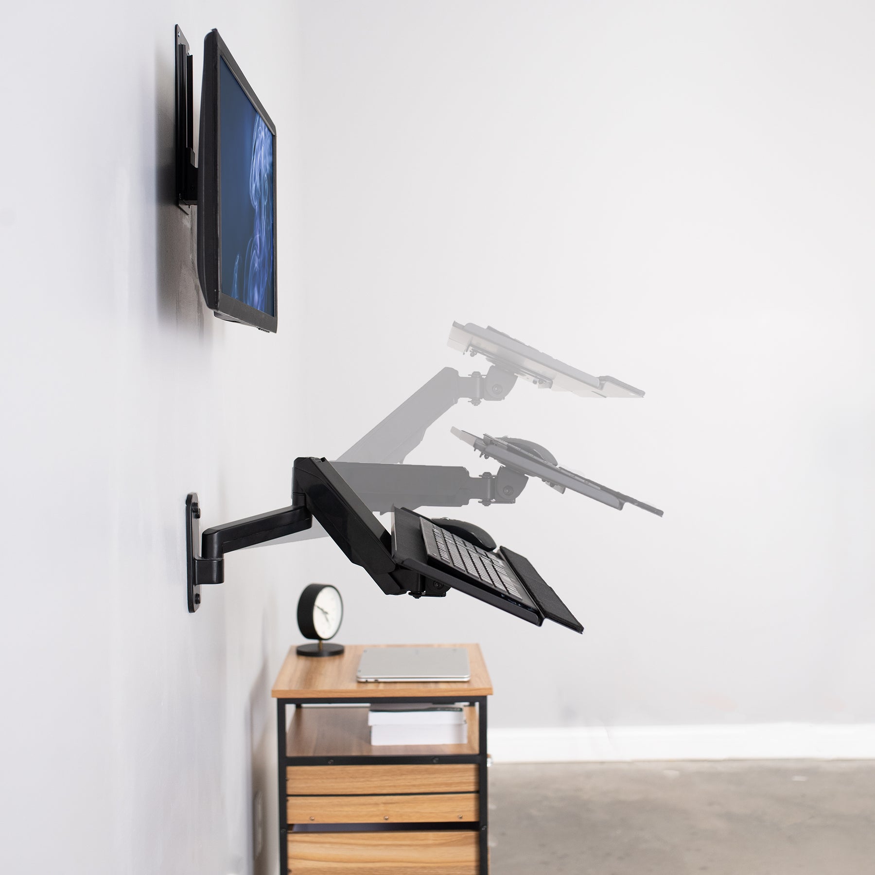 Monitor Wall Keyboard Bent Keyboard Tray Wall Mount at Michael Dittmer blog