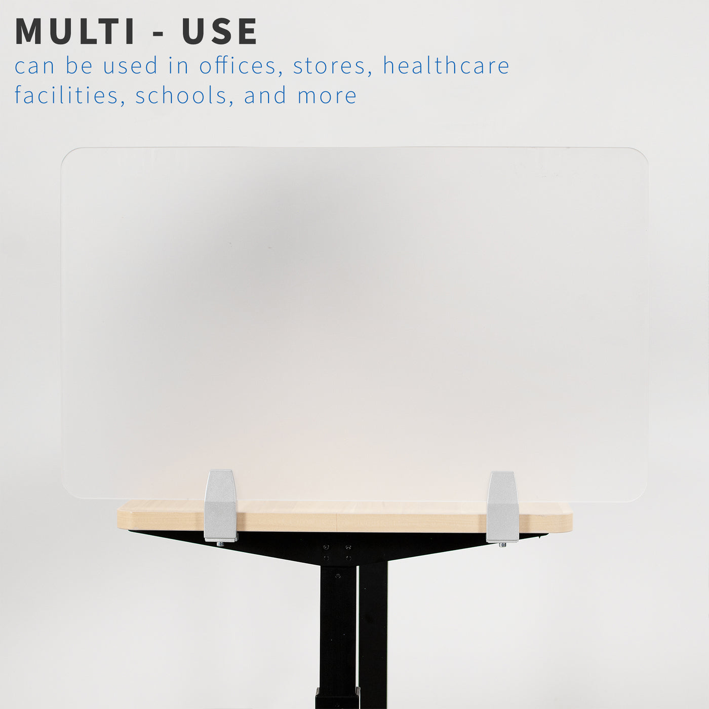 multi-use Silver Privacy Panel Desk Clamps