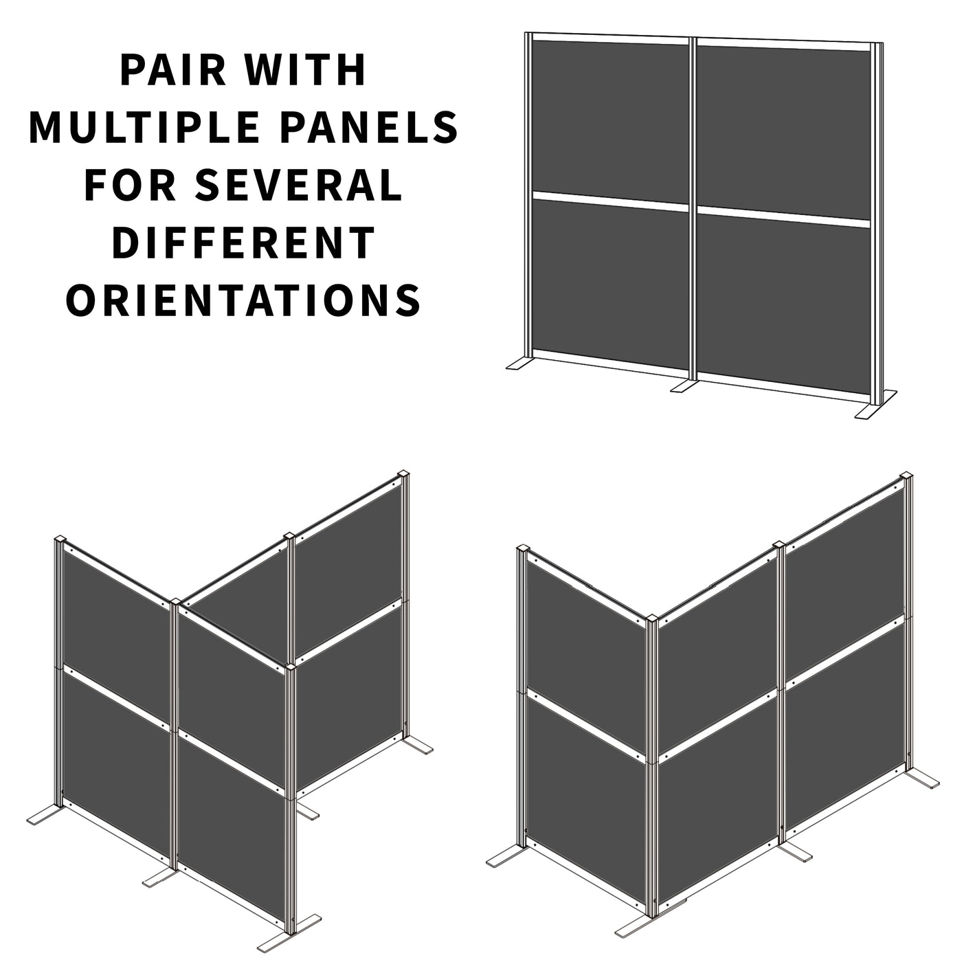 Modular Wall System Freestanding Room Dividers – VIVO - desk solutions ...