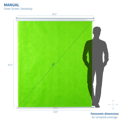 100" Manual Green Screen