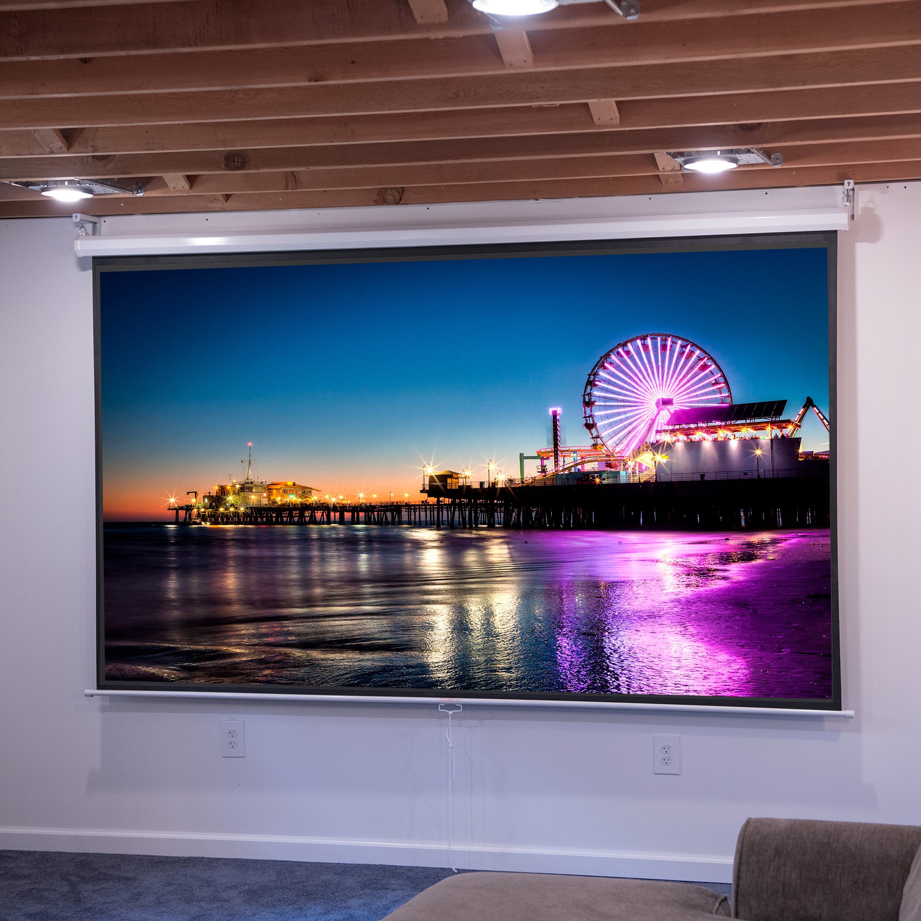 100" Manual Projector Screen 16:9