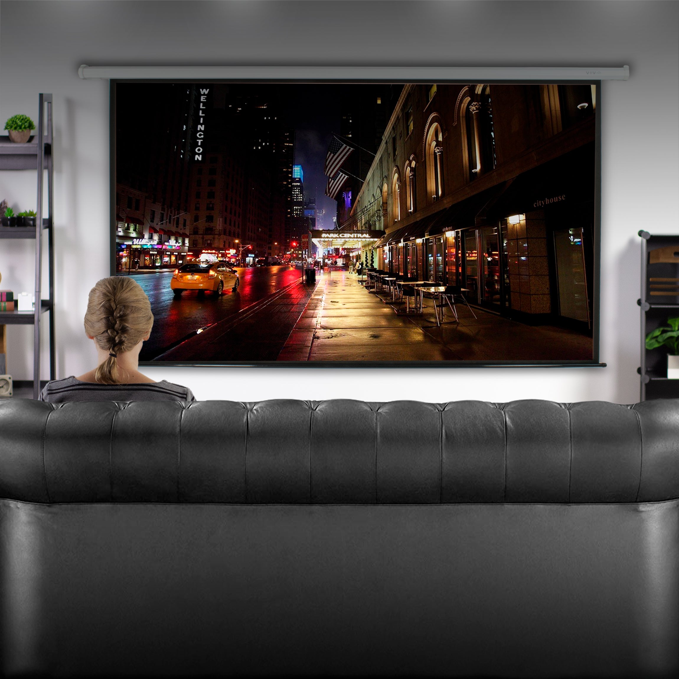 100" Manual Projector Screen 16:9