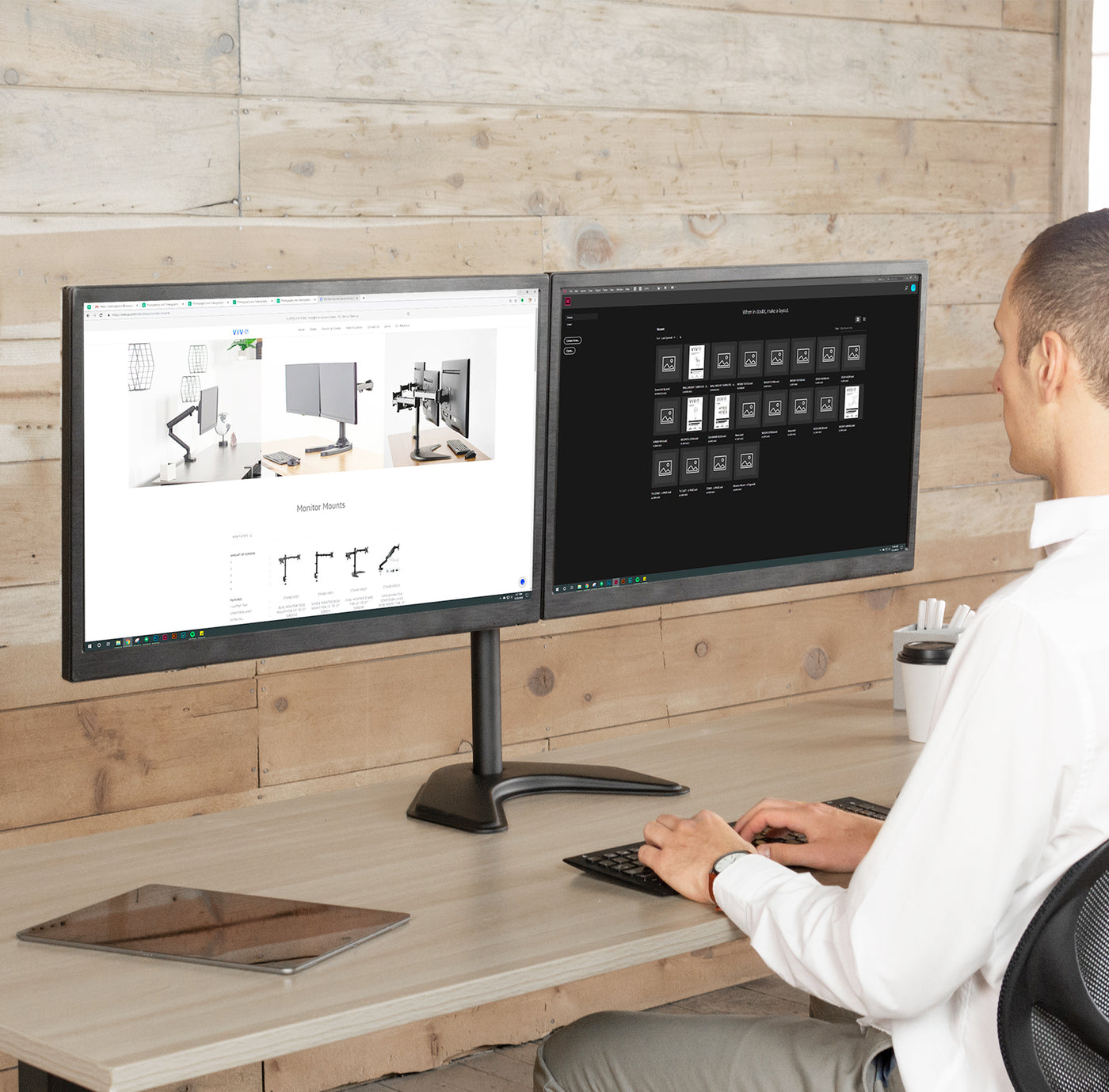 Coherente Mata Nube Freestanding Base for Monitor Mount – VIVO - desk solutions, screen  mounting, and more