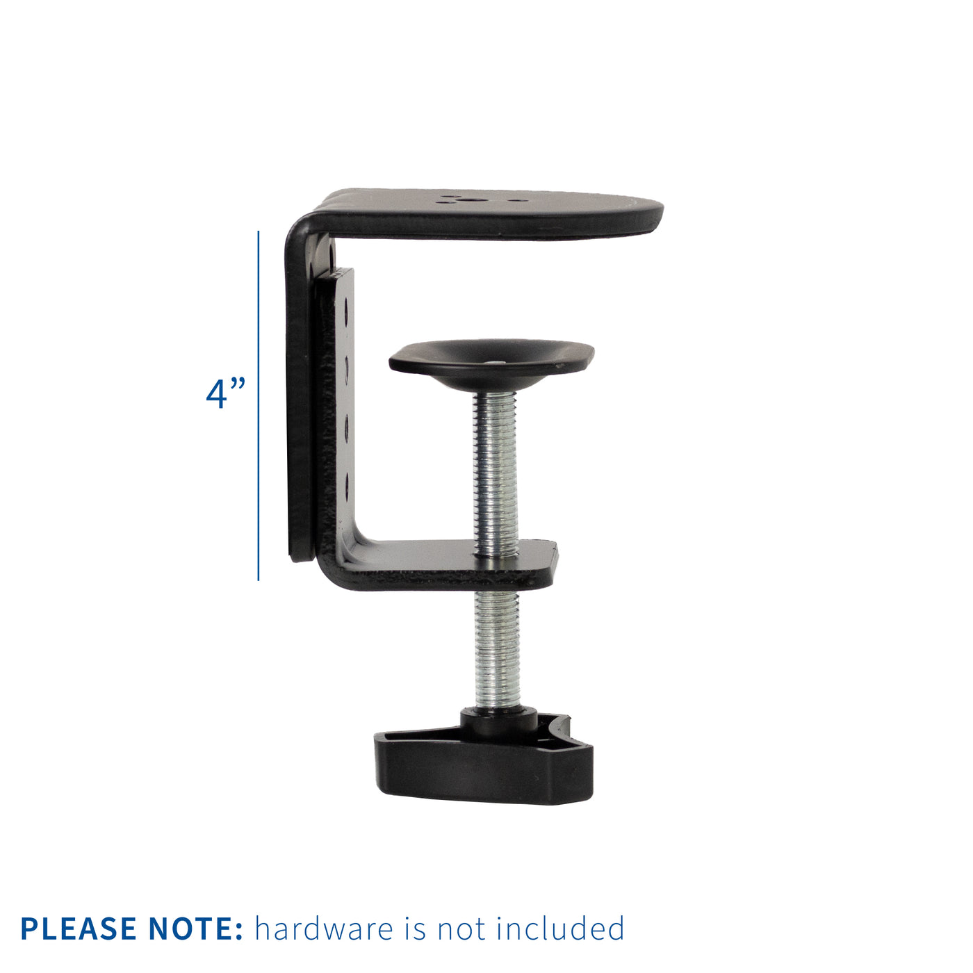 There is no hardware included with this c-clamp mount.