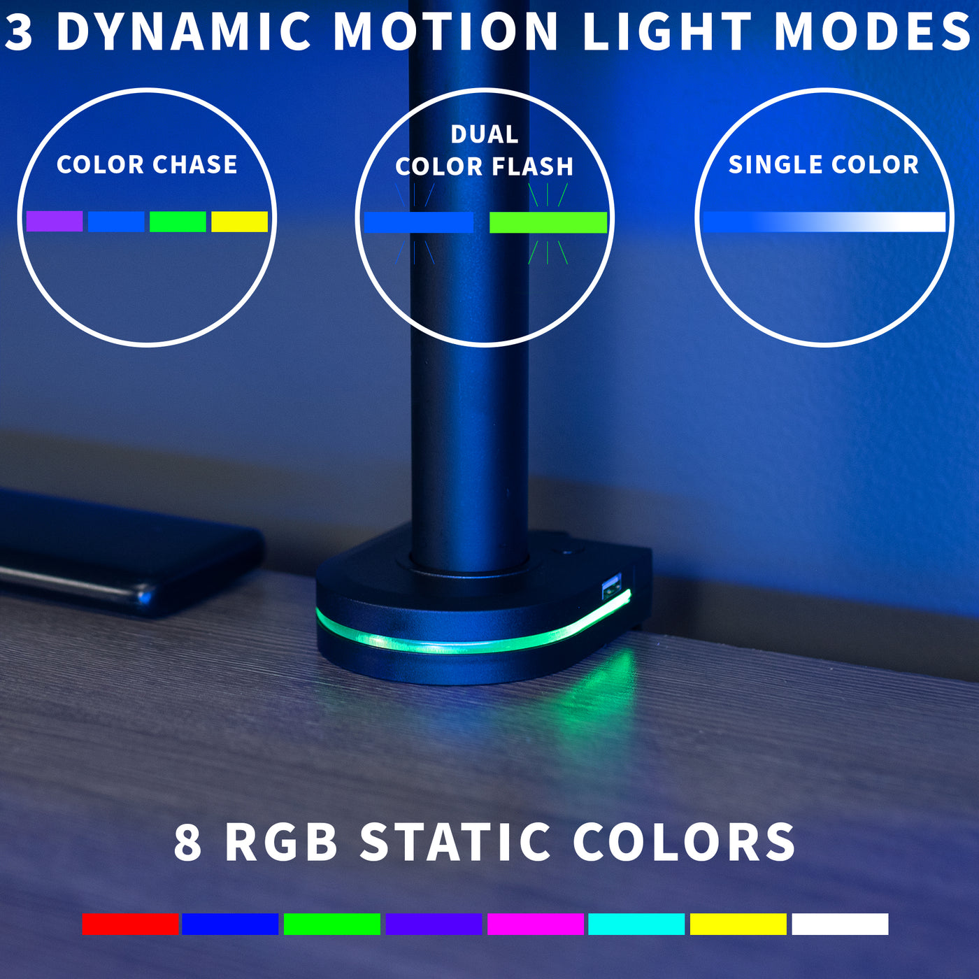 RGB Pole Accessory with USB – VIVO - desk solutions, screen mounting ...