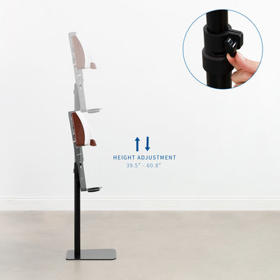 Black Height Adjustable Hand Sanitizer Dispenser Stand