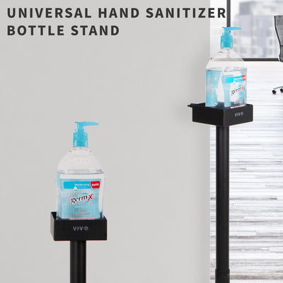 Black Hand Sanitizer Bottle Floor Stand