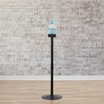 Black Hand Sanitizer Bottle Floor Stand