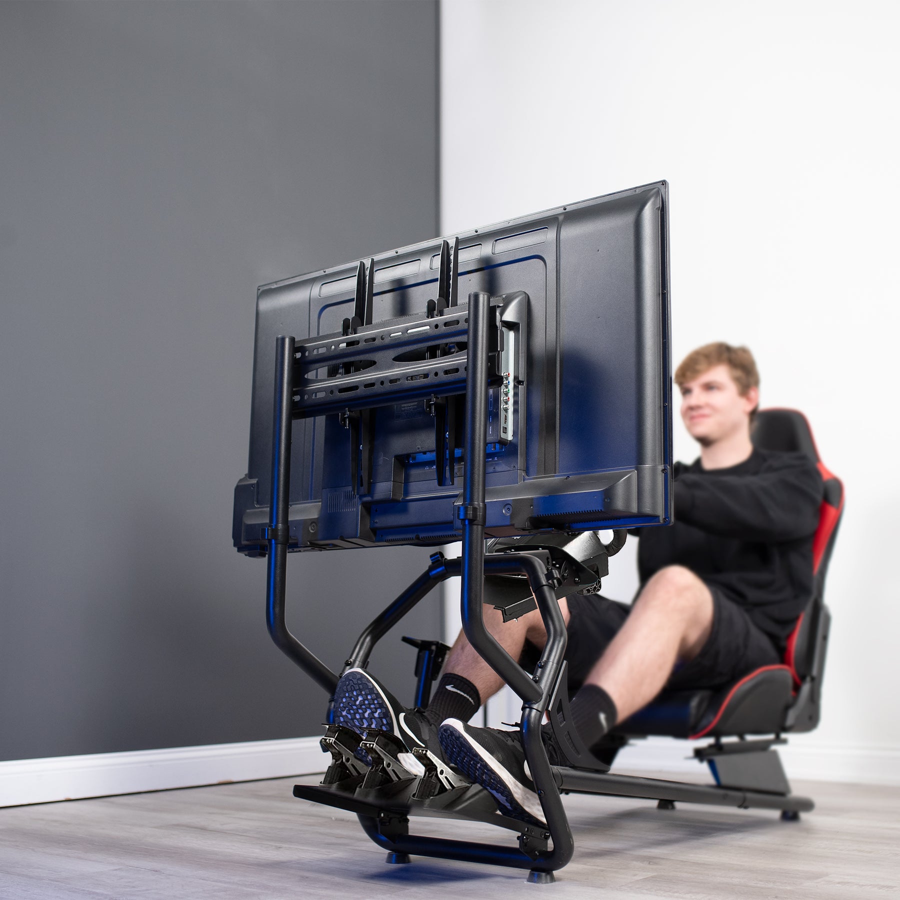 Racing Simulator Cockpit with TV Mount – VIVO - desk solutions, screen ...