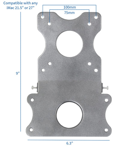 Pattern of iMac VESA plate to make your Mac compatible for mounting.
