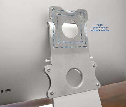 Standard VESA plate patterns to attach to any mount on the market.