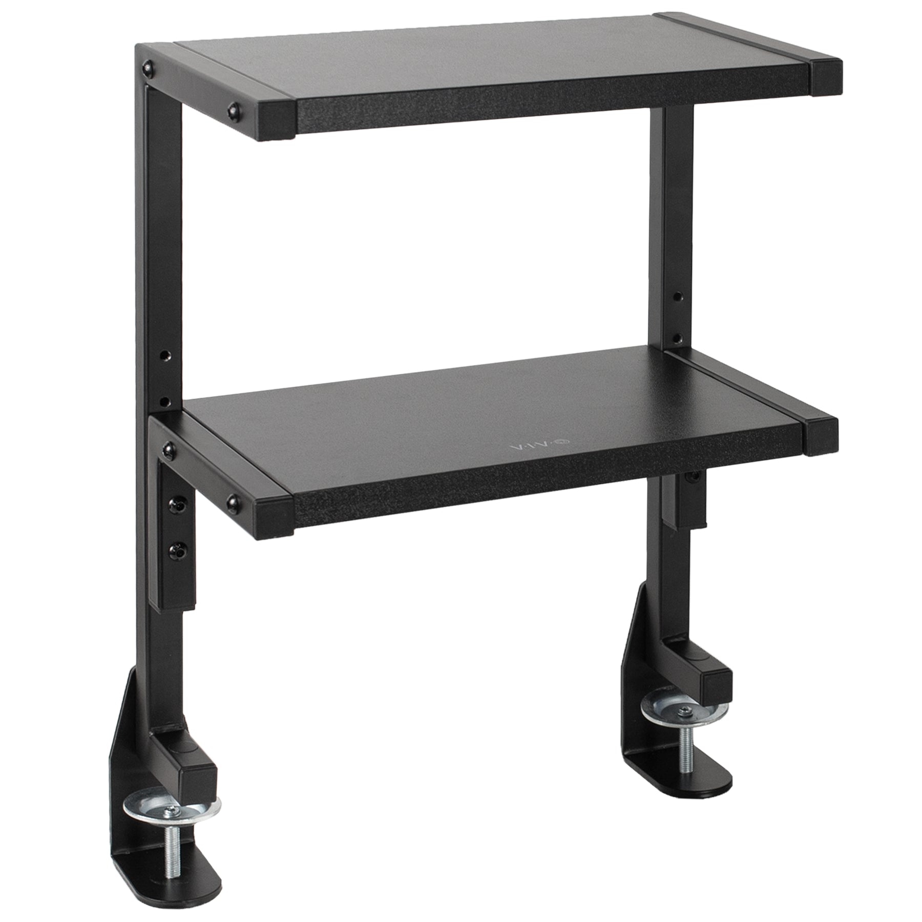 Black 50” Clamp-on Desktop Shelving System – VIVO - desk solutions