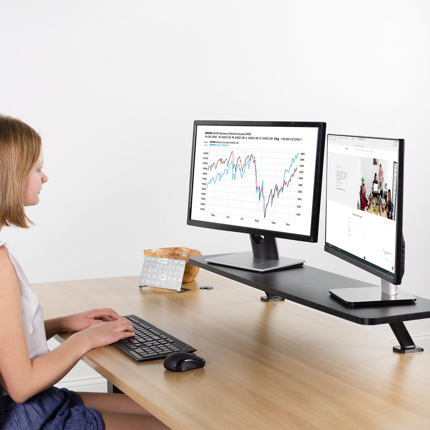 Clamp-on Monitor Riser Shelf – VIVO - desk solutions, screen mounting ...
