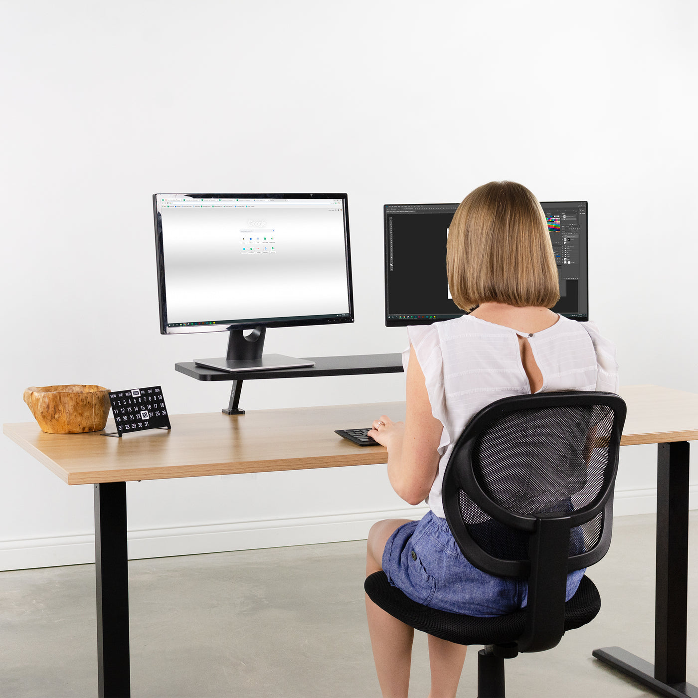 Clamp-on Monitor Riser Shelf – VIVO - desk solutions, screen mounting ...