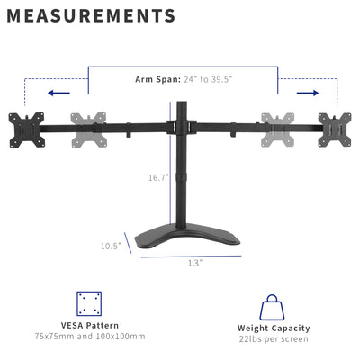 Sturdy dual computer monitor mount from VIVO.