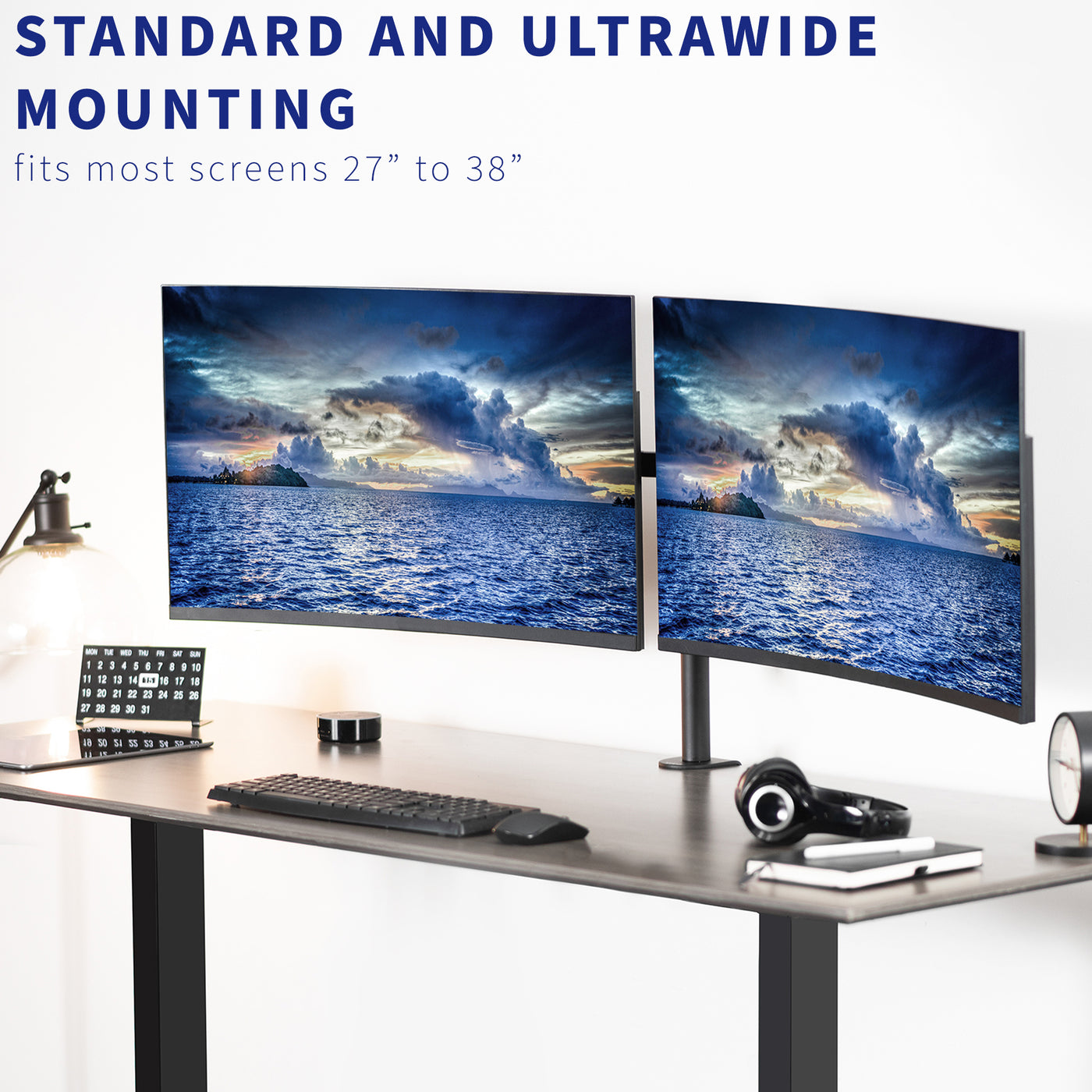 Telescoping Dual Monitor Desk Mount – VIVO desk solutions, screen mounting,  and more