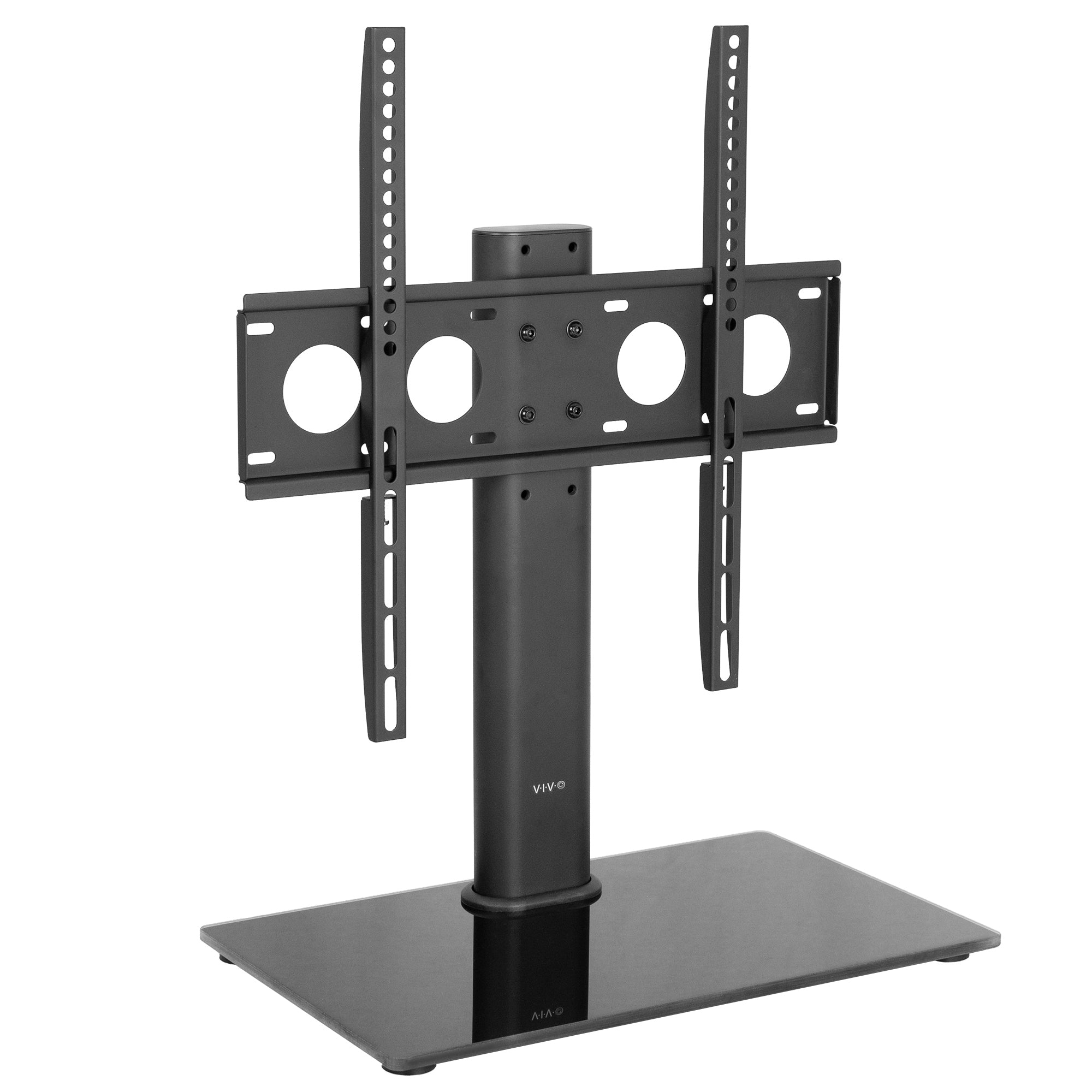 Heavy-duty tabletop TV stand.