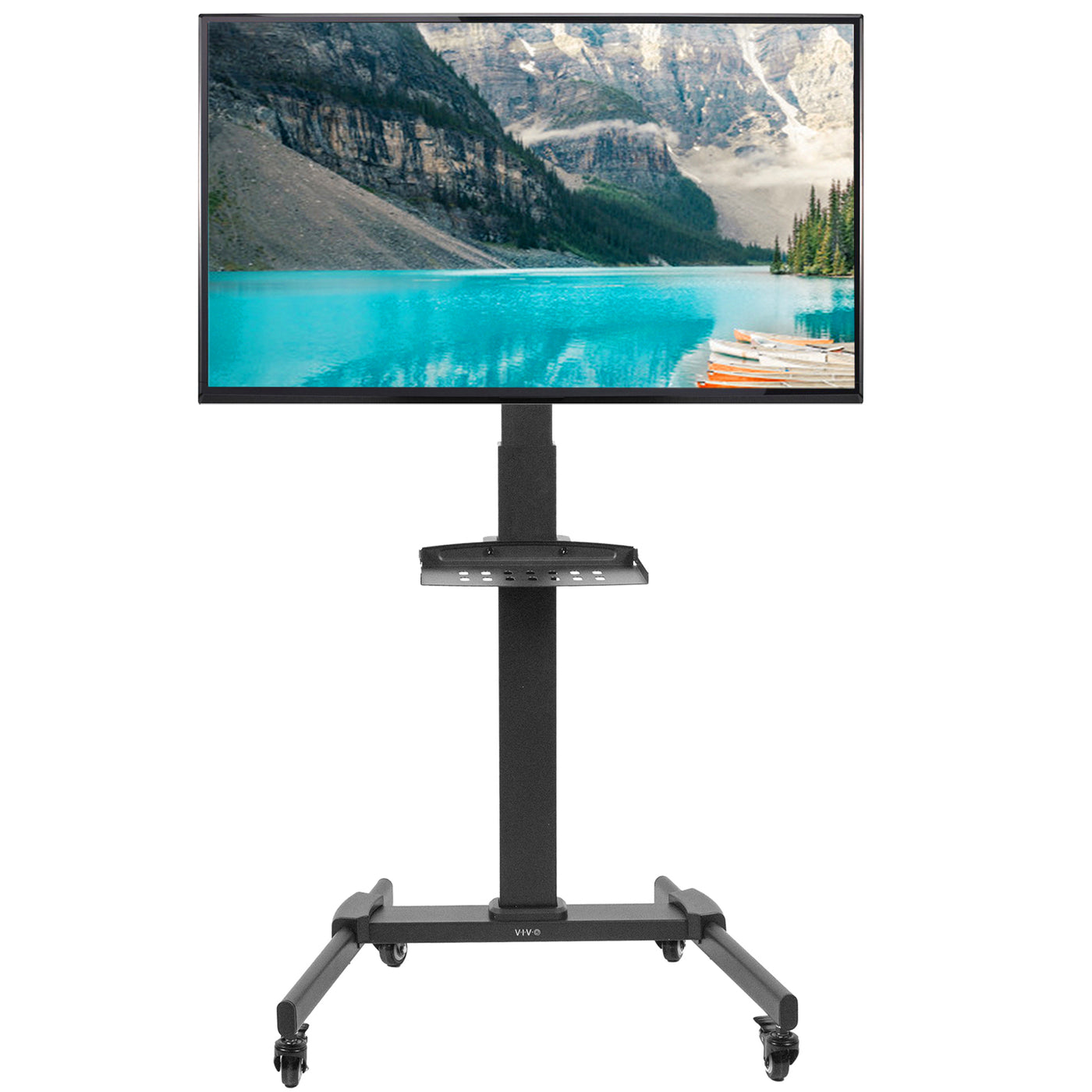 Black TV Cart for 32 to 70 Screens – VIVO - desk solutions