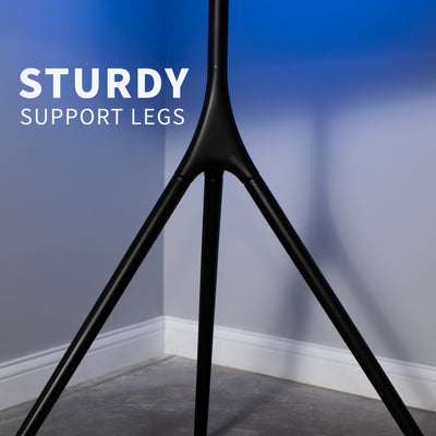 Easel stand with three sturdy support legs.