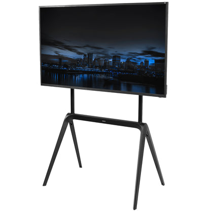 Modern black easel studio stand.