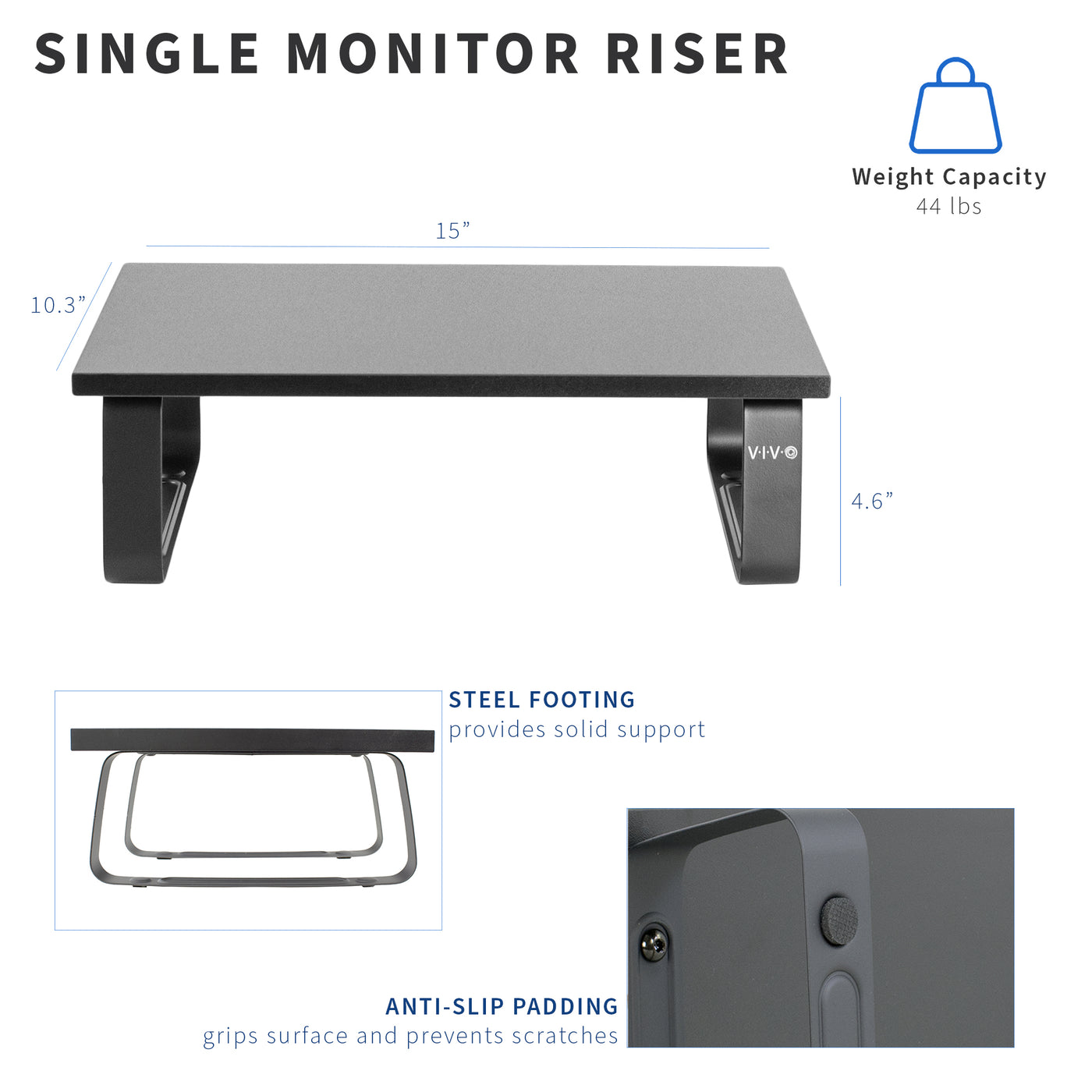 Tabletop Monitor Riser – VIVO - desk solutions, screen mounting, and more