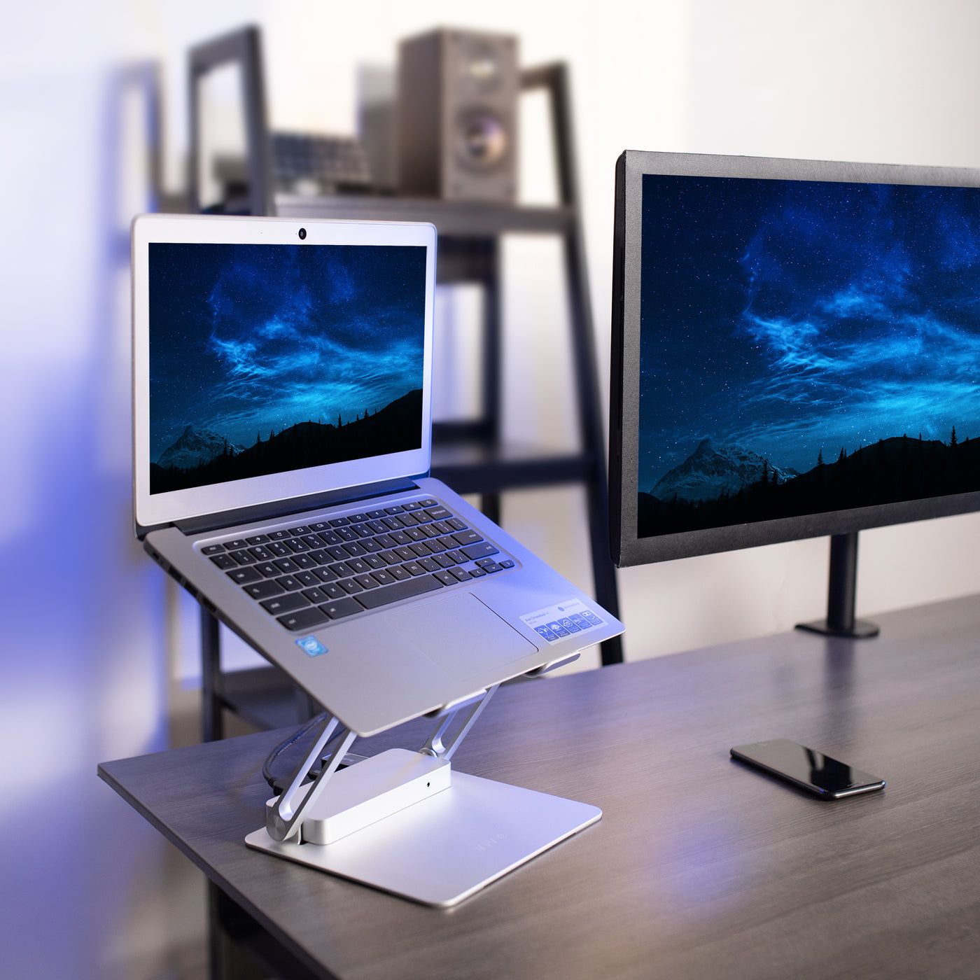 Desk Riser Dock Aluminum Laptop Riser Docking Station – VIVO - desk solutions, screen ...
