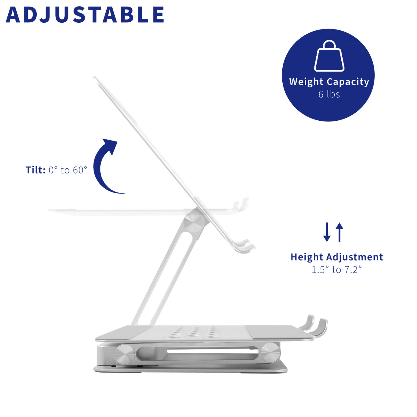 Desk Riser Dock Aluminum Laptop Riser Docking Station – VIVO - desk solutions, screen ...