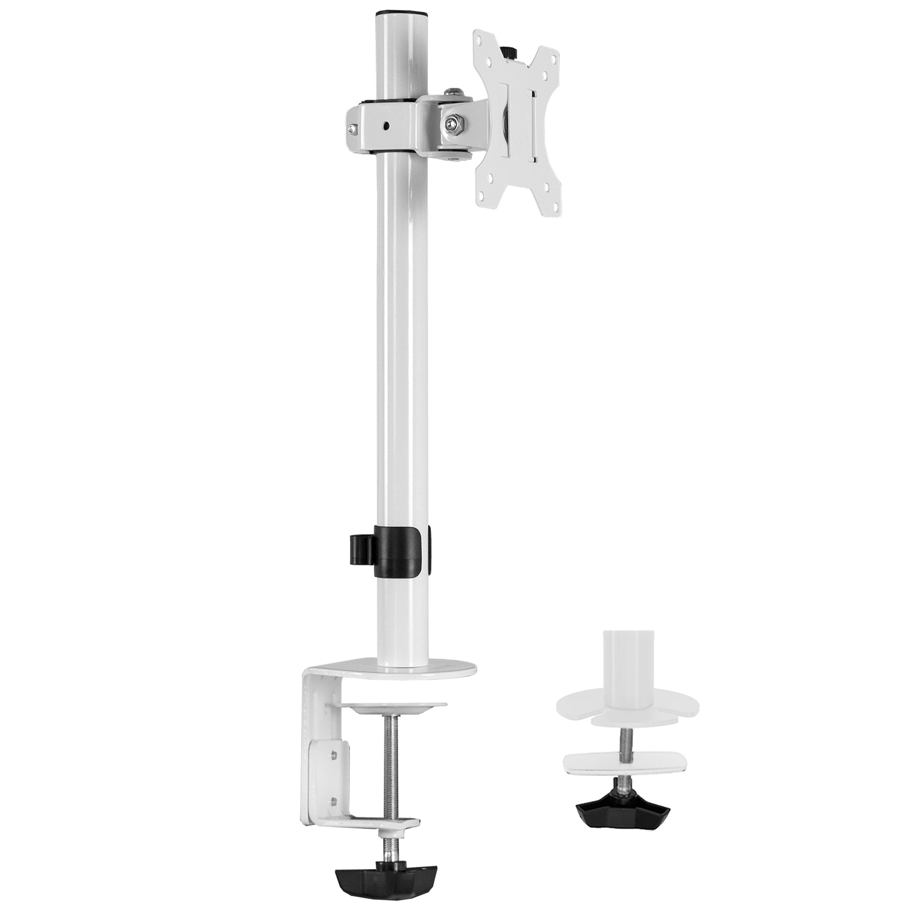 VIVO Single Monitor Arm Desk Mount, Holds Screens up to 32 inch Regular and  38 inch Ultrawide, Fully Adjustable Stand with C-Clamp and Grommet Base,  VESA 75x75mm or 100x100mm, Black, STAND-V001… 