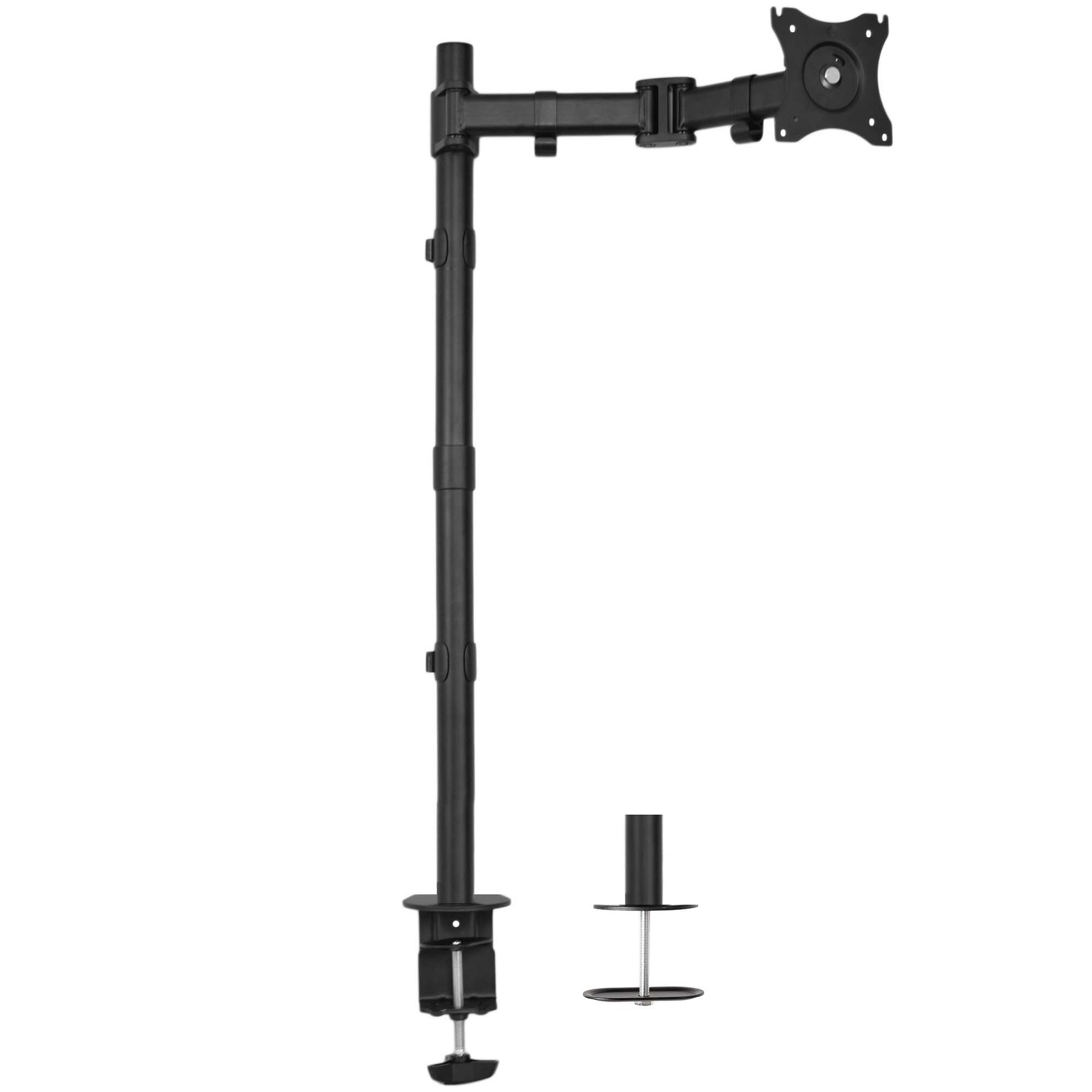 suptek Single LED LCD Monitor Desk Mount Heavy Duty Fully Adjustable Stand  for 1 / One Screen up to 27 inch