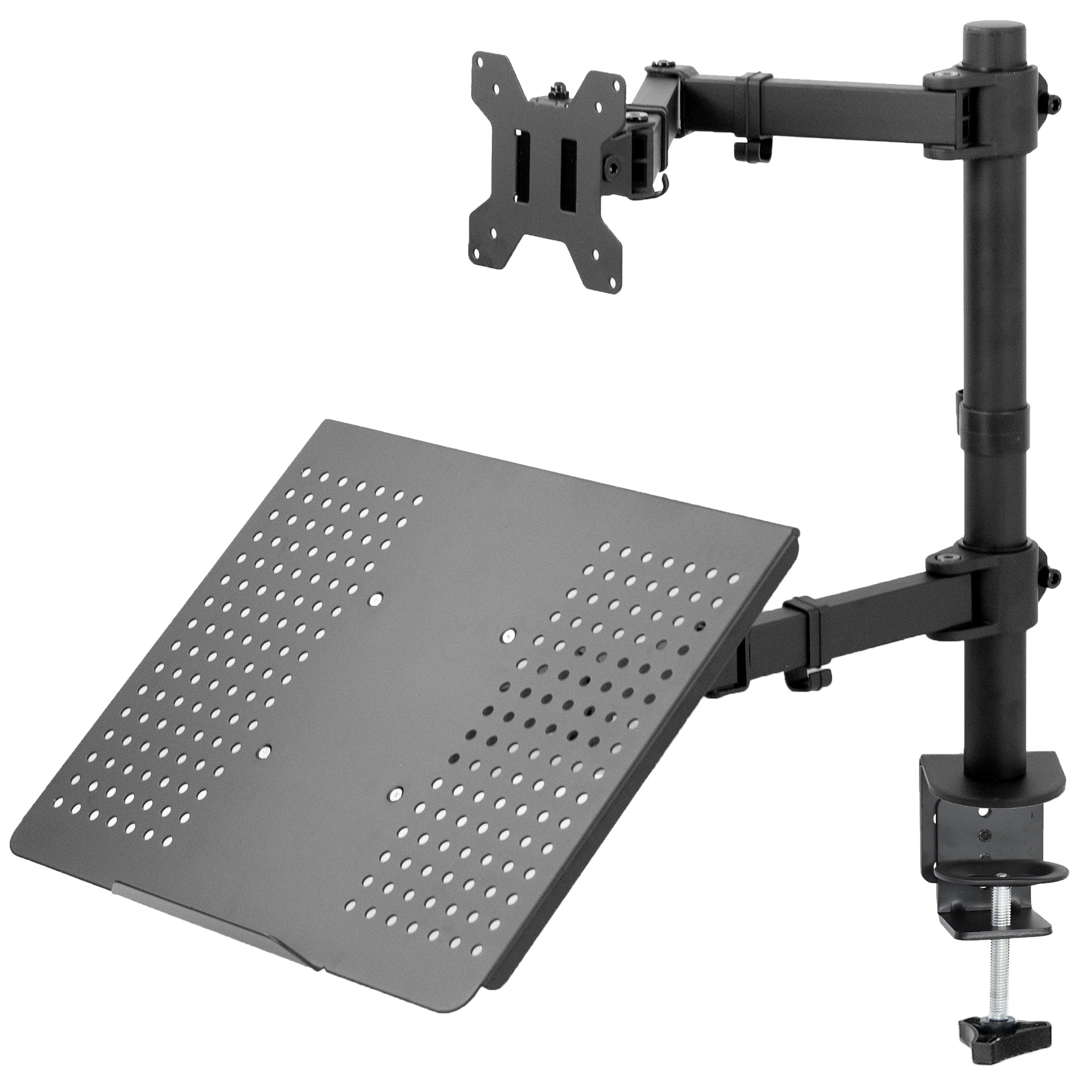Single Monitor and Laptop Desk Mount - Up to 32