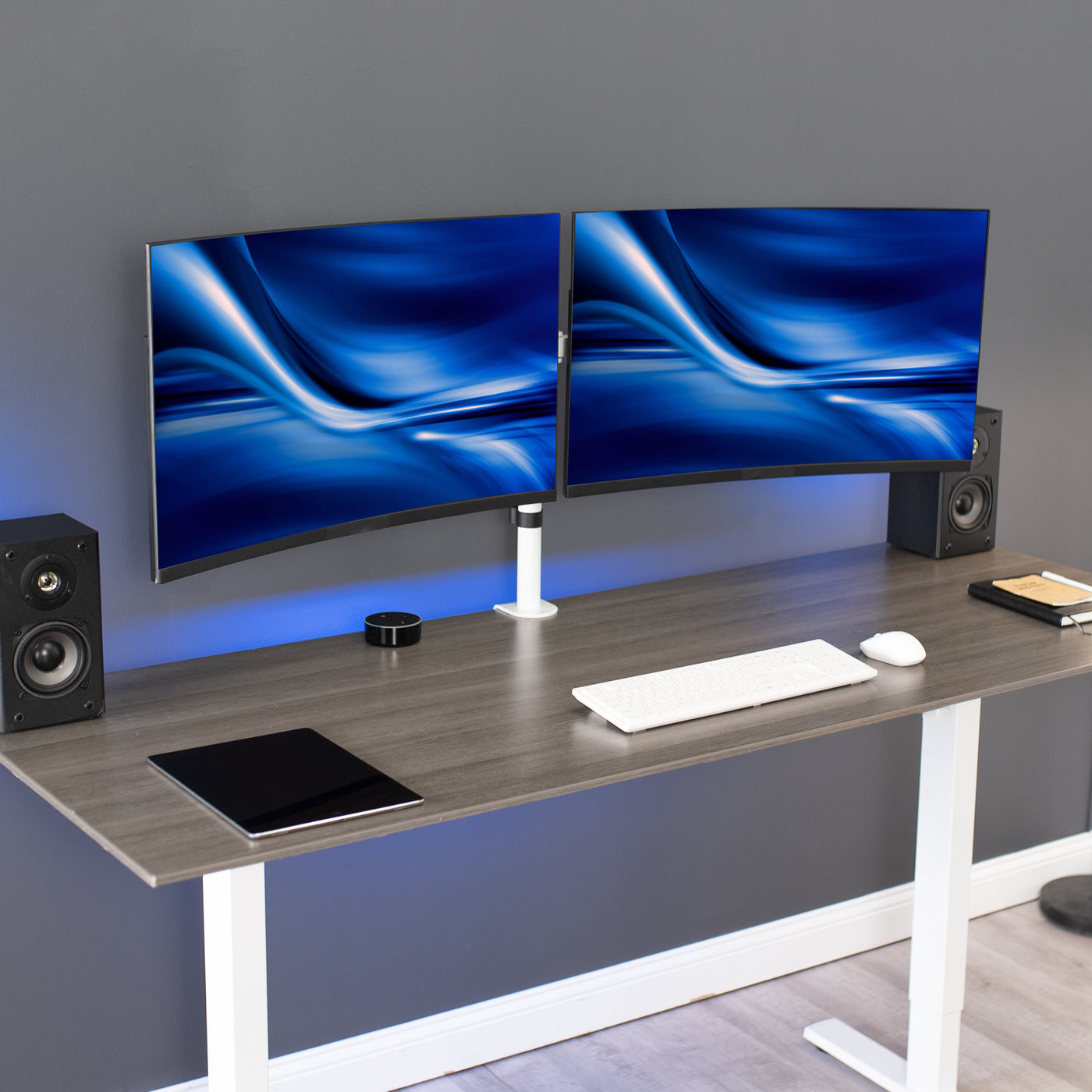 Dual Monitor Telescoping Desk Stand – VIVO - desk solutions, screen ...