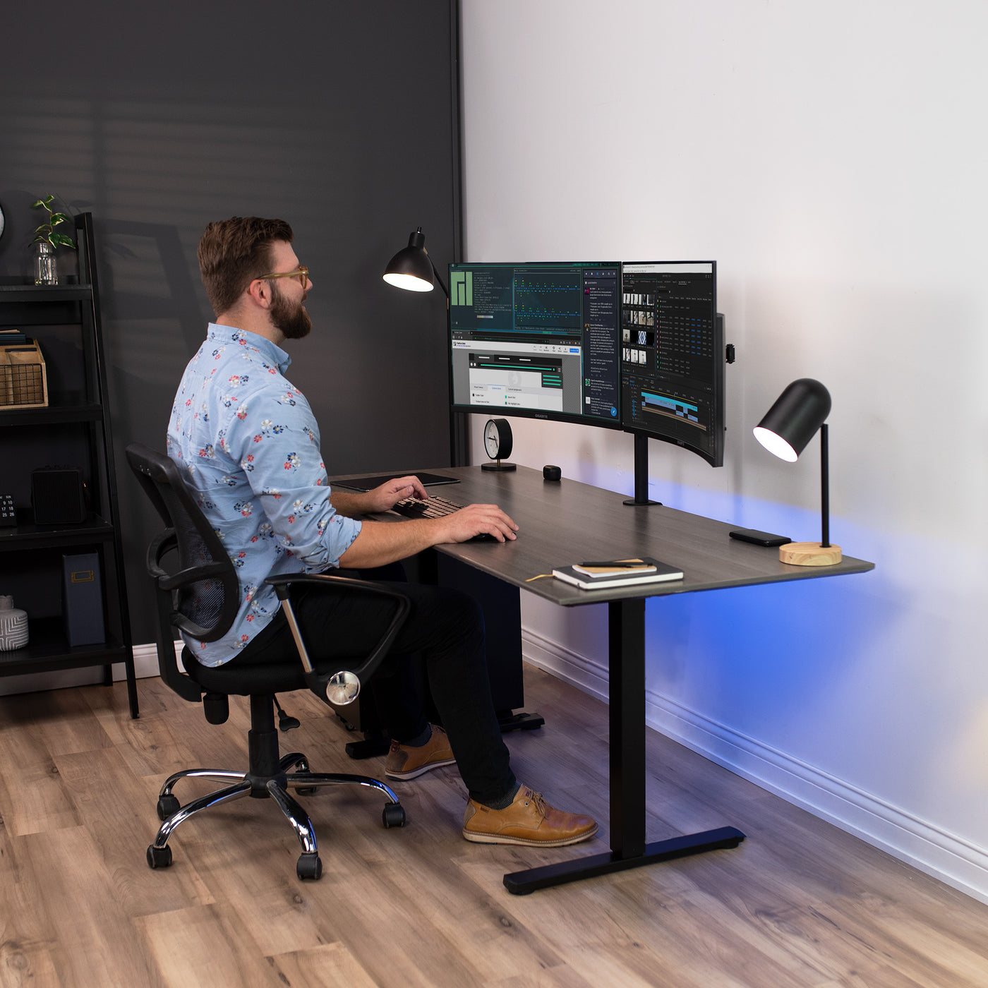 Dual Monitor Telescoping Desk Stand – VIVO - desk solutions, screen ...