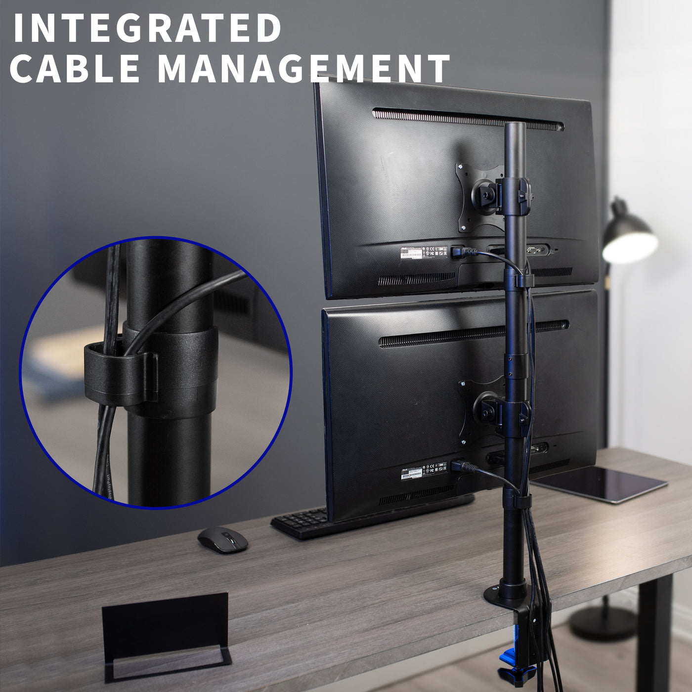 Dual Vertical Monitor Desk Mount – VIVO desk solutions, screen mounting,  and more