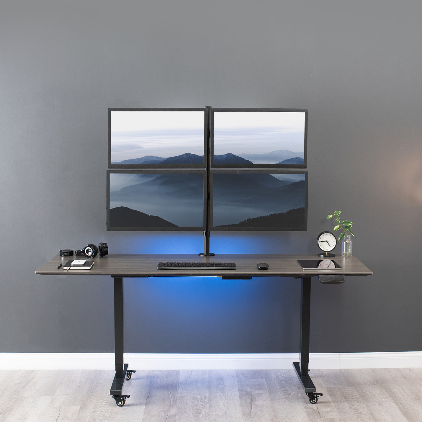 Quad Monitor Desk Mount – VIVO - desk solutions, screen mounting, and more
