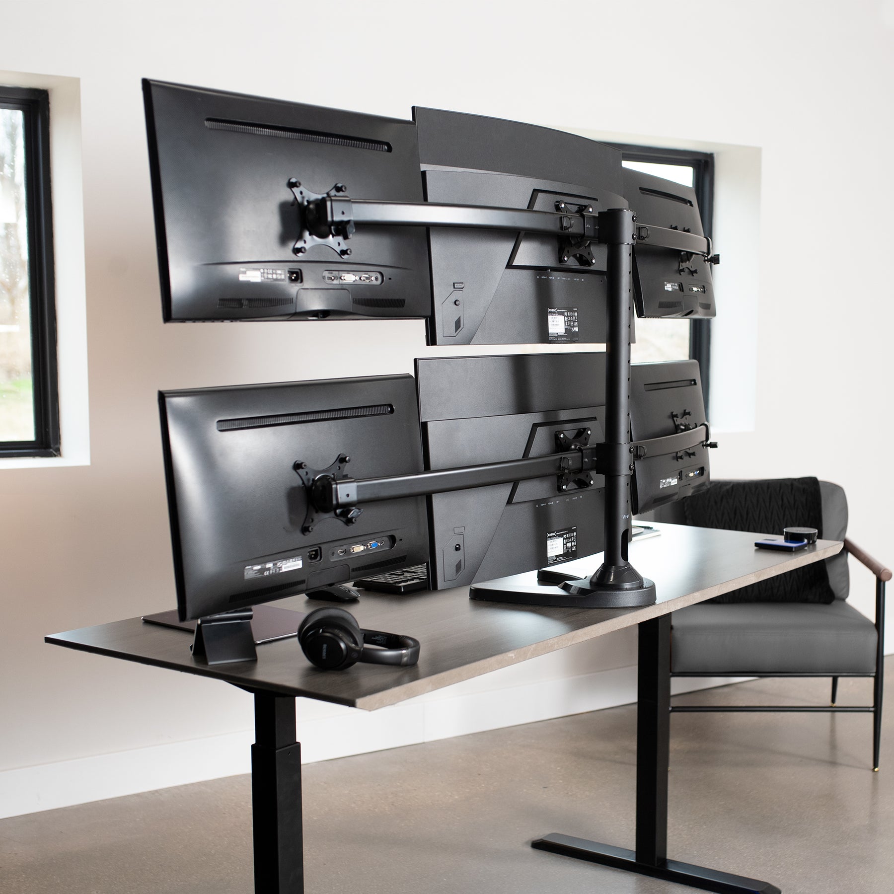 Hex Monitor Desk Stand – VIVO - desk solutions, screen mounting, and more