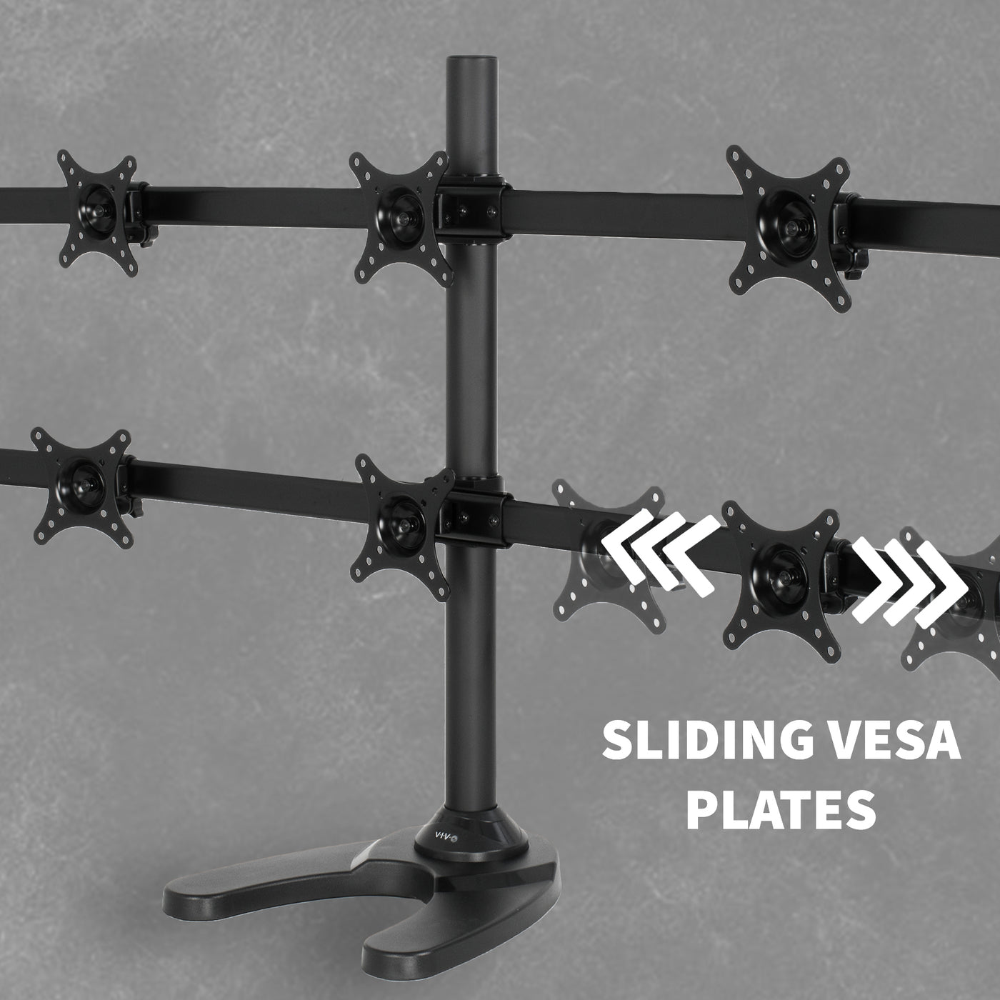 High grade steel and aluminum hex monitor stand.
