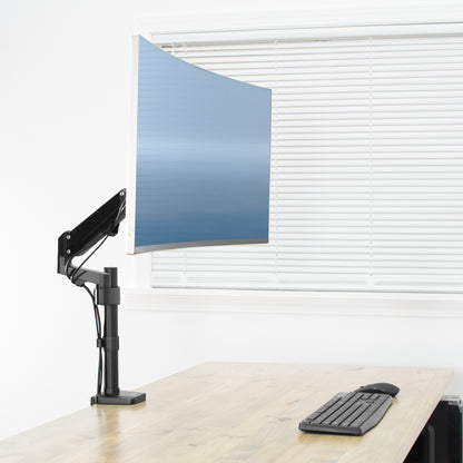 Pneumatic Arm Single Monitor Desk Mount