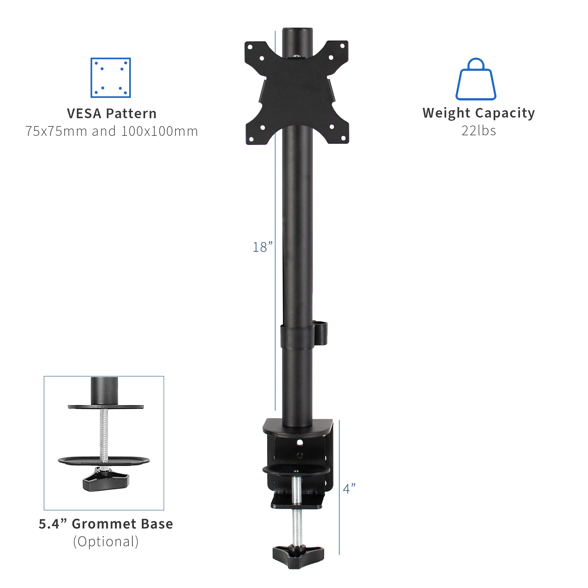 Single Monitor Desk Mount