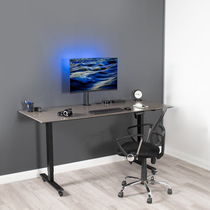 Sturdy Height Adjustable Single Monitor Desk Mount