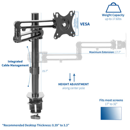 Single Monitor Desk Mount