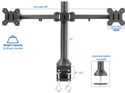 Dual Monitor Desk Mount